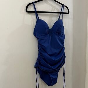 SPANX Vibrant Blue One Piece swimsuit - women’s medium - size rouging